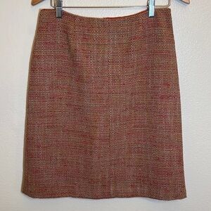 JAMES Coviello Lined Wool Blend Office Skirt